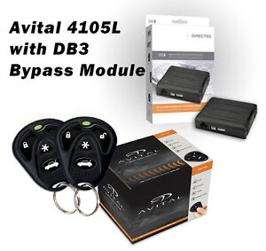 Avital 4105L Remote Start Keyless Entry with DB3 Bypass Module Package 1500 Ft