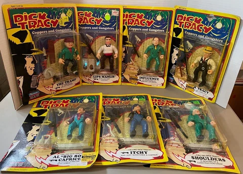 Al Big Boy&Dick Tracy Playmates Action Figures: Coppers & Gangsters Lot of 7 NOS Cover