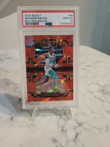 Brandon Miller 2023/24 Panini Select Red Cracked Ice Prizm Rookie PSA 10 - Picture 1 of 2