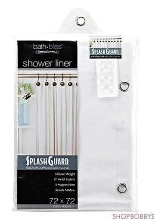 Revestimiento de ducha protector contra salpicaduras Bath Bliss en blanco Foto 1 de 1