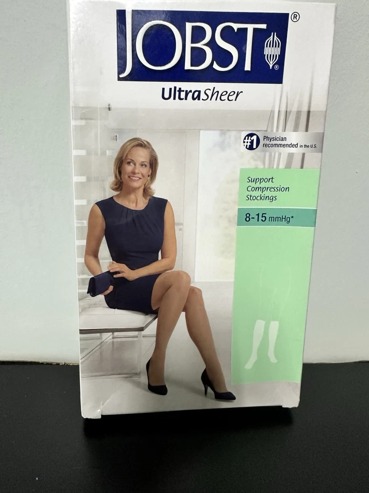 JOBST MEDIAS DE COMPRESIÓN SOPORTE ULTRA TRANSPARENTE 8-15 MMHG BEIGE SEDOSO Talla S Foto 1 de 4