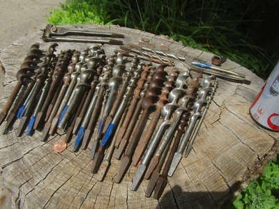 Lote (35) Brocas de taladro de madera para soporte + (2) brocas de expansión + brocas de cabeza de ranura + más Foto 1 de 4