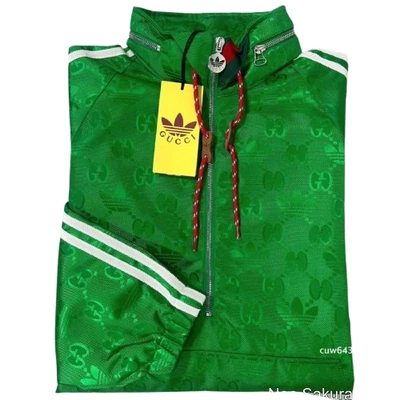 Chaqueta Gucci X Adidas Monograma Trifolio Anorak Media Cremallera 48 Nueva Con Etiquetas Foto 1 de 4