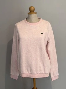 NWT LACOSTE Sport Tennis Cotton Fleece Sweatshirt Women's Pink Size 42-10 - Picture 1 of 5