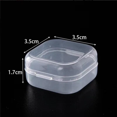 Translucent Plastic Box Storage Packing Box Jewelry Earplug Pills Storage Boxes - Image 1 of 3