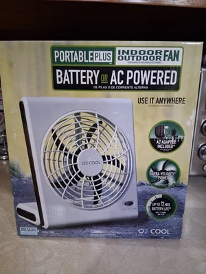 Ventilador Portátil O2 Cool Modelo 1145 8" Interior, Exterior Batería o Alimentación CA - Blanco Foto 1 de 4