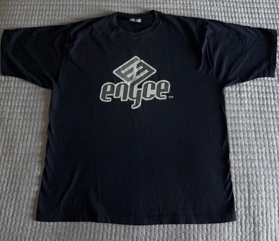 Camisa De Colección Enyce Para Hombres XL Azul Manga Corta Crew Y2K Skate Hip Hop Foto 1 de 4