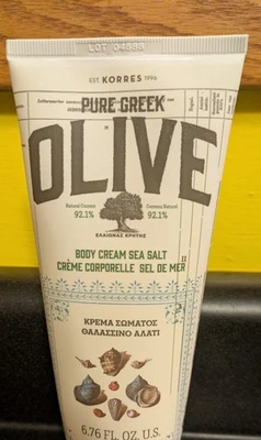Crema corporal Korres Pure Greek Sea OLIVE Sal marina NUEVA SELLADA 6,76 oz/200 ml Foto 1 de 2