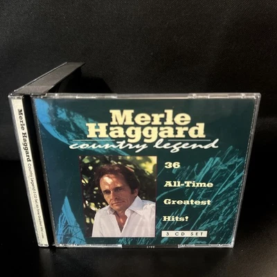 Merle Haggard "Country Legend 36 All Time Greatest Hits" 3 CDs  1993 CEMA - image 1 of 4