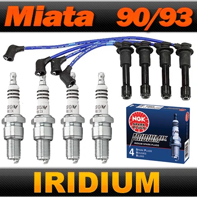 Комплект свечей зажигания и проводов зажигания Mazda Miata Iridium > подлинный NGK Exact-Fit - Изображение 1 из 3