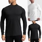 Stylish and Warm Men's Turtleneck Long Sleeve TShirt Comfortable Fit Pullover