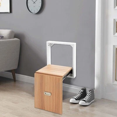 35*40cm Wall-mounted Shoe Changing Stool Load Capacity 150kg Foldable Stool - Image 1 of 4
