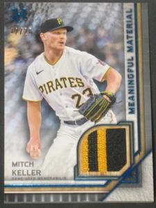 Parche material significativo de la colección del museo Topps Mitch Keller 2023 (12/20) azul - Imagen 1 de 2