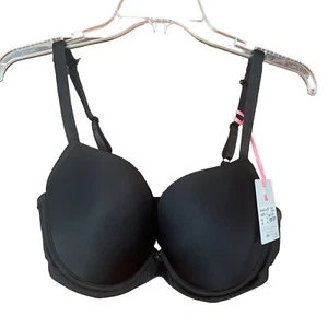 Cleo by Panache Faith Molded Plunge Underwire Bra Women's 10666 Size 34F Black - Picture 1 of 8