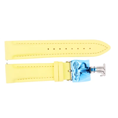 JACOB & CO AUTHENTIC PASTEL YELLOW POLY 22M BAND W. BUCKLE FITS 47MM WATCH SHORT - Image 1 of 2