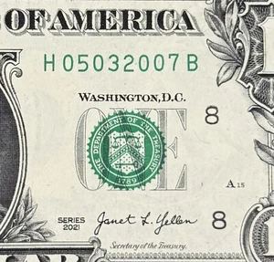 May 3rd, 2007 Birthday Anniversary Fancy Serial Number Dollar: H 05032007 B - Picture 1 of 3