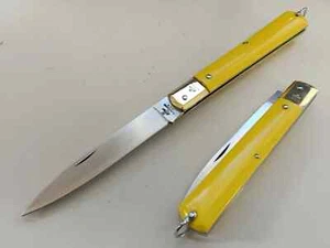 Coltello da collezione 0440G Sfilato manico giallo ABS 32cm - Foto 1 di 2