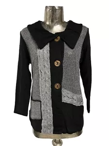 TIVOLI of IRELAND Cardigan Size UK S 8-10 Black Knit Womens Top NEW EU38 RRP £99 - Picture 1 of 10