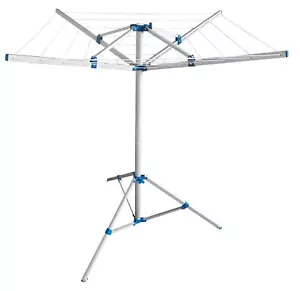 CAMPING CLOTHESLINE WITH GROUND PEGS & CARRY BAG CLOTHES LINE CARAVAN CAMPING - Picture 1 of 2