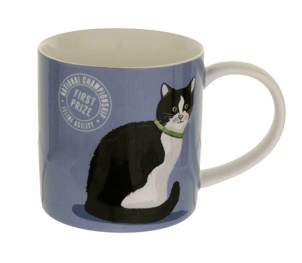 Ulster Weavers Bella Black & White Cat Design Bone China Mug