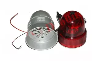 New Red Flash Revolving Signal Warning Light With Horn 12 Volt AEs - Picture 1 of 4