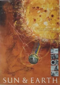 Original vintage poster SUN & EARTH EXPLORATION SCIENCE 1958 - Picture 1 of 1