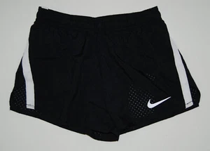 NWT Nike Dri-Fit Youth Boys Black Perforated Lined Running Shorts sz S - Picture 1 of 11