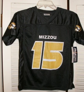 MISSOURI TIGERS #15 STYLISH YOUTH FOOTBALL JERSEY SIZE MEDIUM 8/10 $15 OFF NWT - Picture 1 of 2