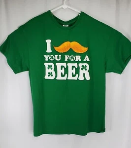 T-Shirt Delta Green I Mustache You for a Beer Great Saint Patrick's Day XL - Bild 1 von 5