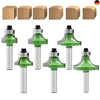 MARKE SYULCR 6 Stück Abrundfräser 8mm Schaft, Fräser für Oberfräse 8mm Schaft, Radiusfräser S