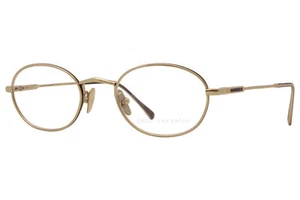 John Varvatos V185 Eyeglasses Men's Gold Full Rim Round Optical Frame 46mm - Picture 1 of 5