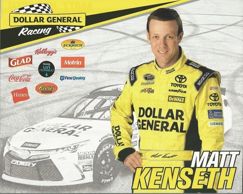2015 MATT KENSETH "DOLLAR GENERAL 3RD VER 9 SPONSORS" #20 NASCAR POSTCARD Cover