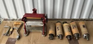 Antike Vintage Vitantonio Gusseisen Nudelmaschine Handkurbel mit 5 Rollen USA - Bild 1 von 12