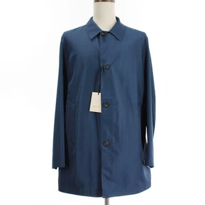 Corneliani NWT Reversible Raincoat Size 54 US XL in Solid Blue Polyester - Picture 1 of 16