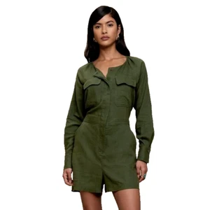 Neu mit Etikett Banana Republic Utility-Strampler Leinenmischung Größe M Petite - Bild 1 von 2