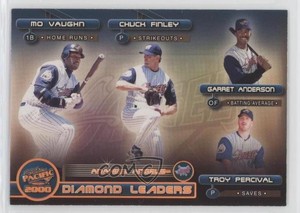 2000 Pacific Diamond Leaders Mo Vaughn Chuck Finley Garret Anderson #1