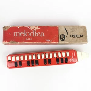 Hohner Melodica Alto Rojo con Estuche Años 60 De Colección Hecho en Alemania Sin Probar - Imagen 1 de 17