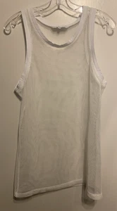Canotta canotta uomo TureTrendy rete bianca elasticizzata taglia small nuova senza etichette - Foto 1 di 3