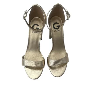 G by Guess Schuhe Goldfolie Riemen Schnalle Anhänger Größe 8 M - Bild 1 von 4