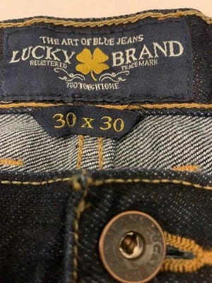 Lucky Brand Mens Jeans Dark Wash Premium Italian Denim Straight Leg Dean 30x30 - Image 1 of 4