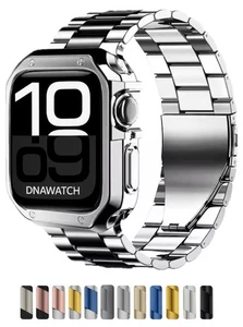 Cinturino per Apple Watch con Cover in Acciaio Serie 9/8/7/6/5/4/SE/ULTRA inciso - Foto 1 di 127
