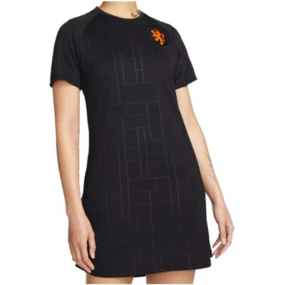 Nike Netherlands Women Dri-FIT Soccer Jersey Dress Black Size S CV5889-010 NEW - Image 1 of 4