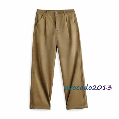 Maden Men's Vintage Corduroy Trousers Casual Loose Straight Pants - Image 1 of 4