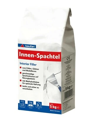 Baufan Innenspachtel 5 KG Haut Stabilité, Nombreux Ainsi Que Force - Photo 1/4