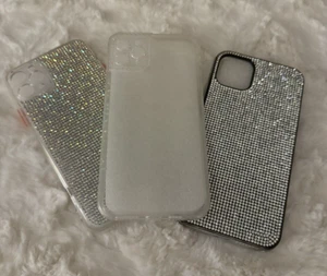 iPHONE 11 Pro Max Bling Rhinestone Phone Case Covers (Lot of 3) - Picture 1 of 11
