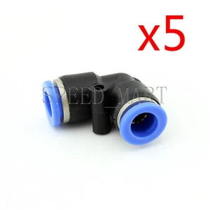 5 pz Raccordi Rapidi Aria Pneumatica Tipo L PV10 Raccordi 10mm Tubo Tubo Tubo - Foto 1 di 2