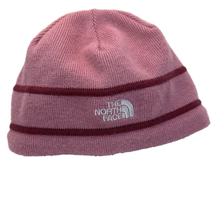 North Face Youth Junior Pink Rose Colored Thermal Beanie Winter Ski Hat - Picture 1 of 8