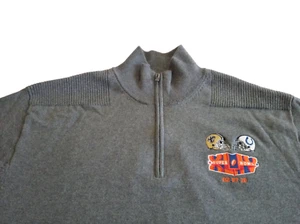 Large Super Bowl NFL Cutter & Buck 2010 Saints Colts 1/4 Zip Pullover Sweater - Picture 1 of 16