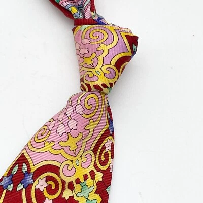 Auténtica corbata para hombre GIANNI VERSACE patrón barroco cachemir 100 % seda Foto 1 de 4