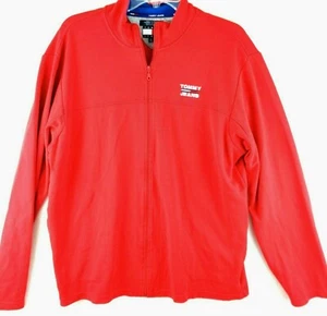 Tommy Hilfiger Mens Full Zip Large Lightweight Polyester Jacket Red Size Large - Picture 1 of 8